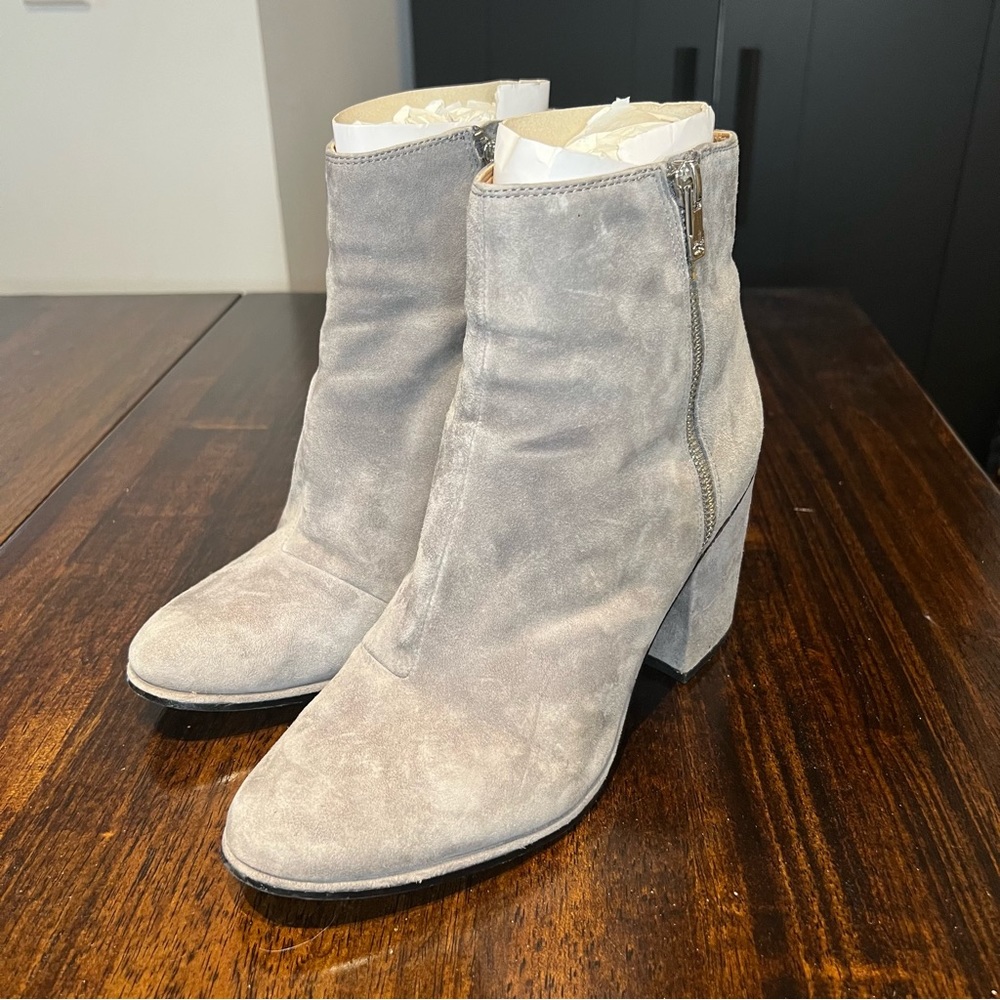 Calvin Klein Grey Suede Booties